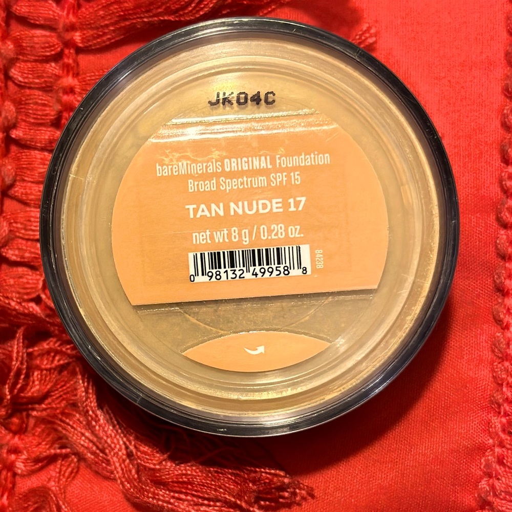 TAN NUDE 17 BARE MINERALS ORIGINAL LOOSE POWDER FOUNDATION SPF 15